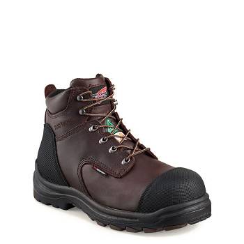 Red Wing Férfi King Toe 6-inch CSA Safety Toe Vízálló Bakancs Sötét Barna